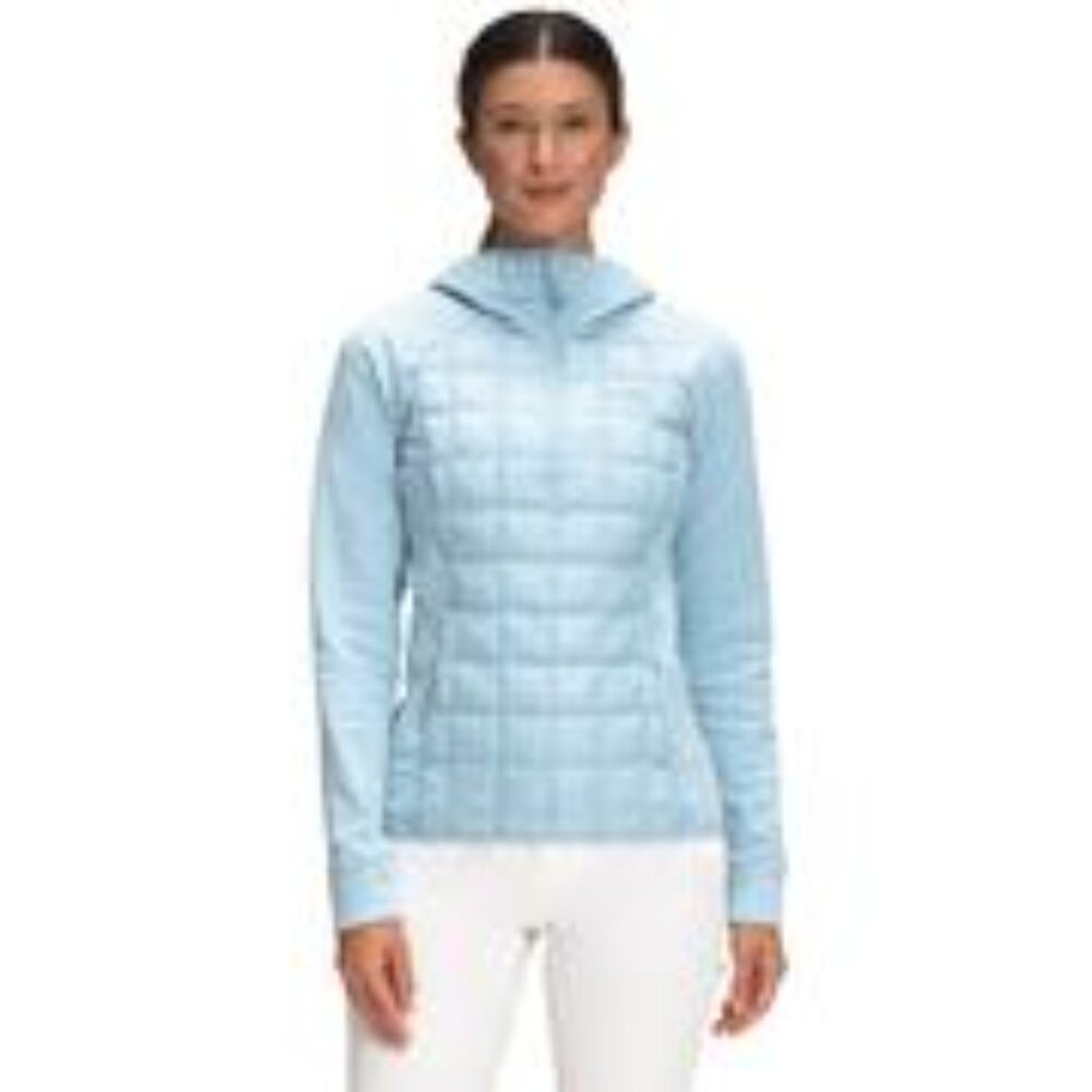 The North Face Women's Large Thermoball Hybrid Eco 2.0 Jacket Light Blue 1/4 Zip